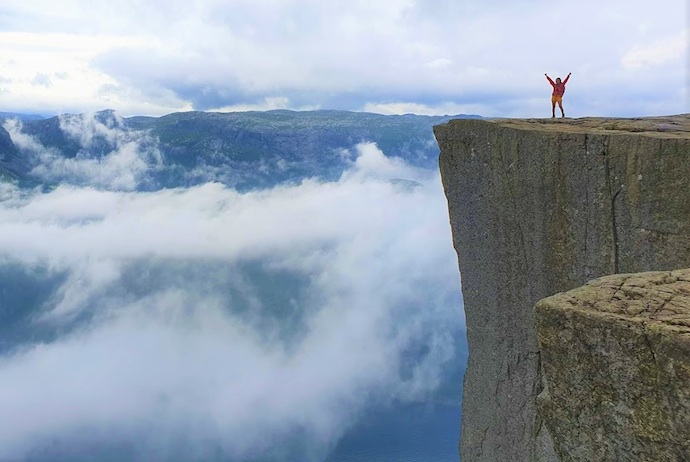 The summit of Pulpit Rock, Norway