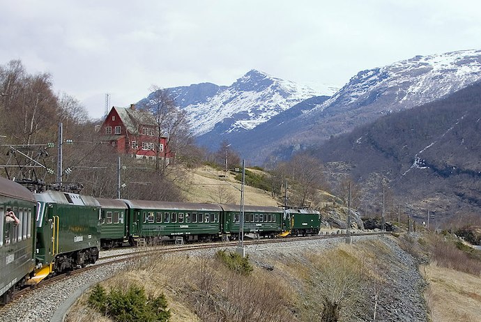 The Flåmsbana mountain railway, Norway