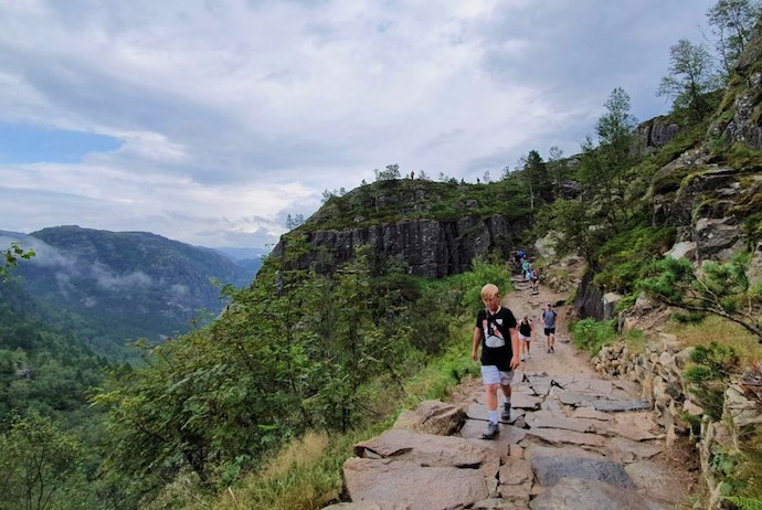 The route to Pulpit Rock, Norway