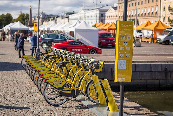 Helsinki's Yellow Bikes city bike rental