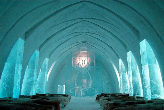 There's even a church at the Icehotel