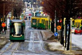 trams, Helsinki, Finland