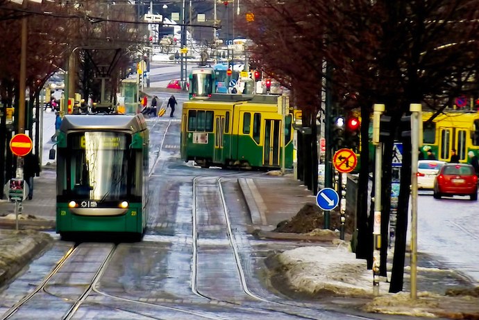 Trams in Helsinki, Finland