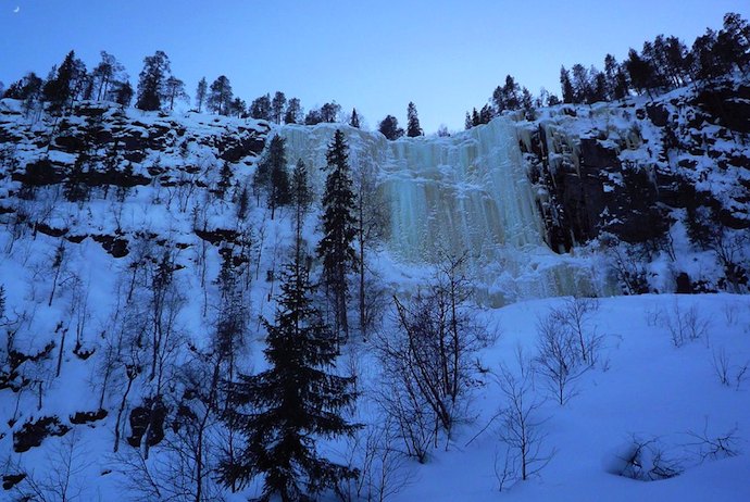 Frozen waterfalls of Korouoma, Finland