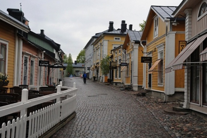 Porvoo in Finland has cobbled back streets and a pretty riverfront