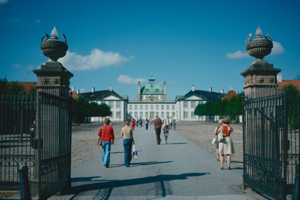 palace with people in front of it