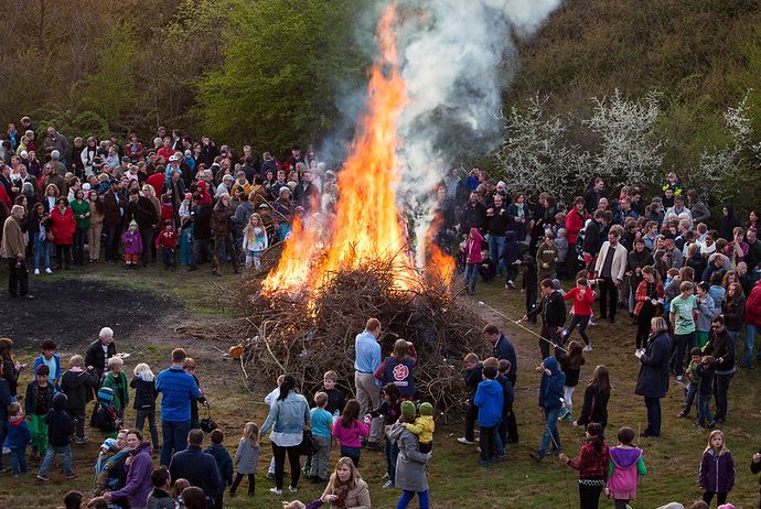 St Walburgis night bonfire, Sweden