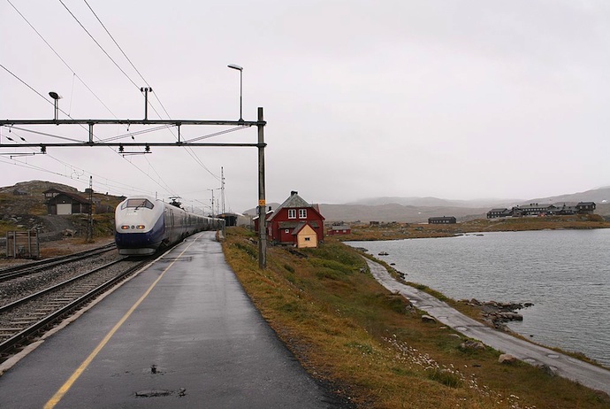 Finse Station is the highest along Norway's epic Bergensbanen train line