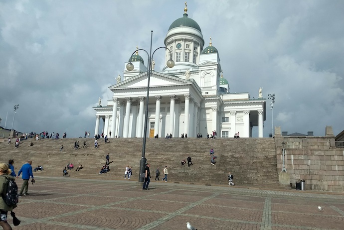 Helsinki cathedral – free to visit on a budget road trip round Scandinavia