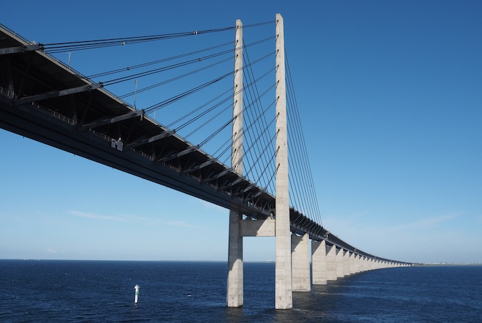 The Øresundsbron running to Sweden is Denmark's most iconic bridge
