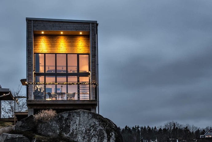 Great views from this modern cube house in Sweden