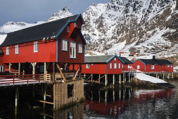 Hostel in former fishing cabin, Lofoten, Norway