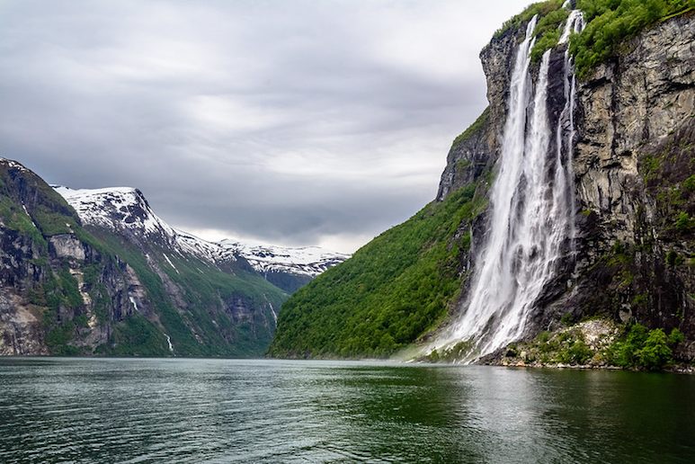 Geirangerfjord is home to some beautiful waterfalls