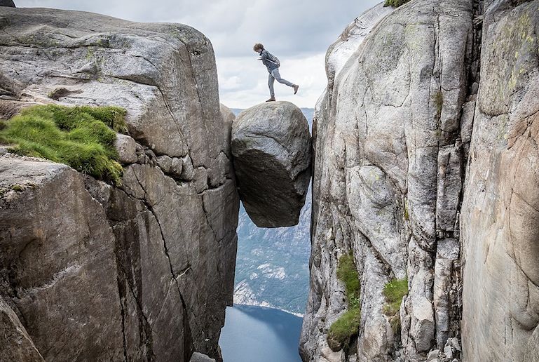 The Kjerag boulder is the ultimate posing spot - and one of Norway's best places to visit