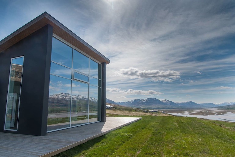 Enjot amazing views from the hot tub in one of Iceland's best Airb&Bs