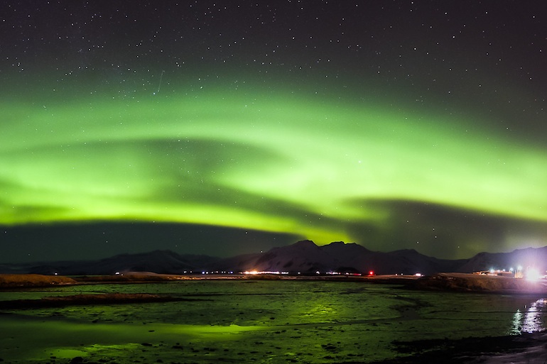 Watch the northern lights from a yacht trip from Reykjavík.
