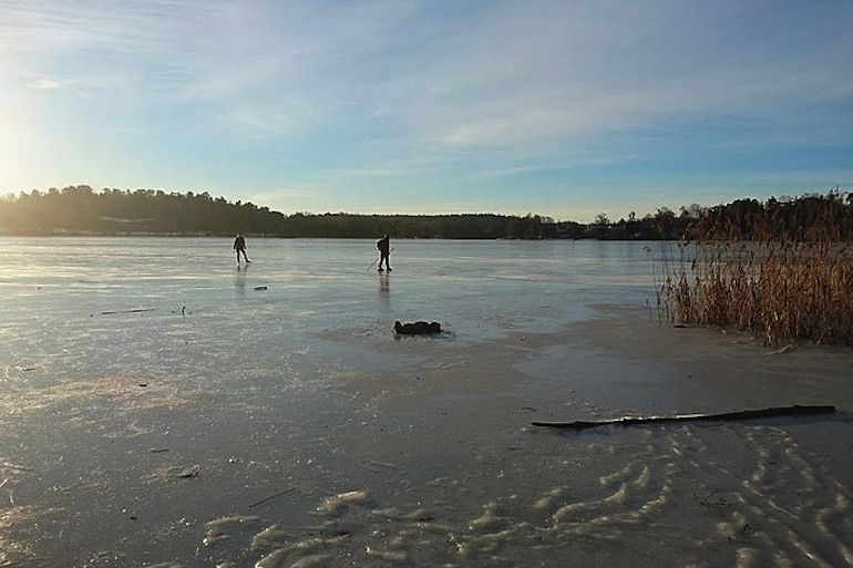 You can go ice skating on this bus tour of Stockholm