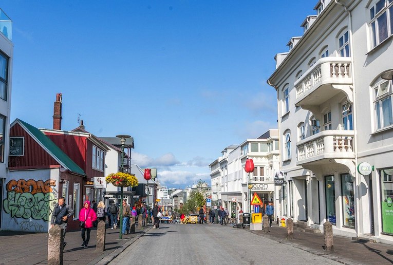 Laugavegur, Reykjavík’s main shopping street is a great spot for window-shopping. 