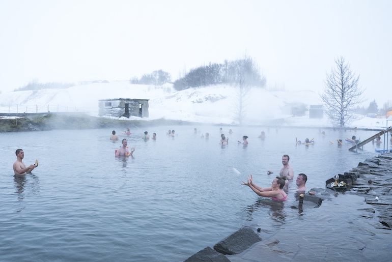 A lovely thermal hot pool, the Secret Lagoon makes a less crowded alternative to the Blue Lagoon