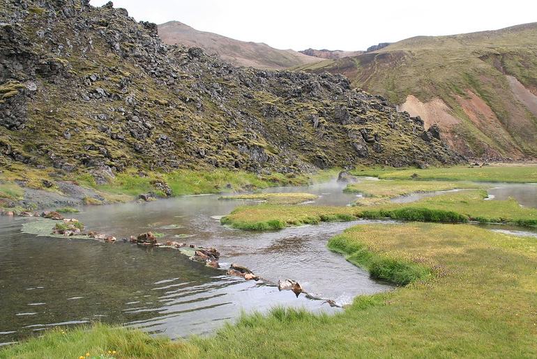 A day trip from Reykjavik to the Landmannalaugar region combines hiking with a dip in the hot springs