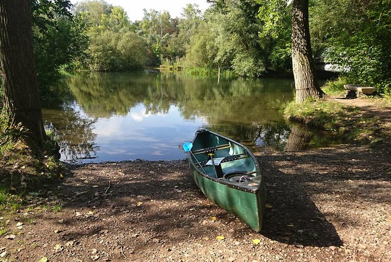 Kayaking and canoeing in Denmark in summer