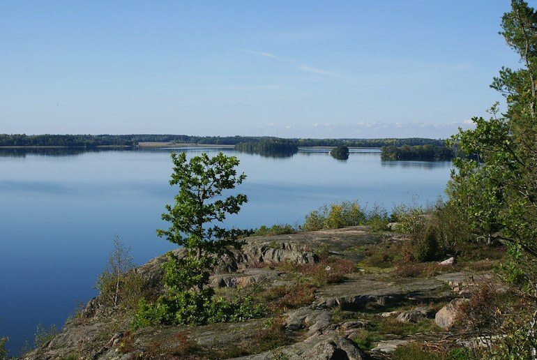 Near Stockholm, Lake Mälaren is a popular place for city residents to go swimming and sailing.