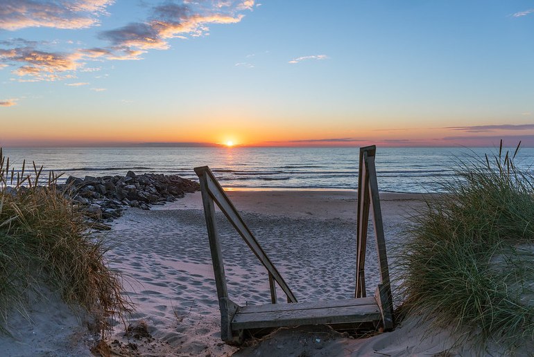 Summer on the beach in Denmark