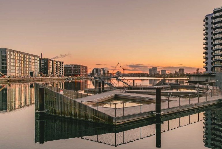 Sluseholmen Havnebad is a free pool in Copenhagen