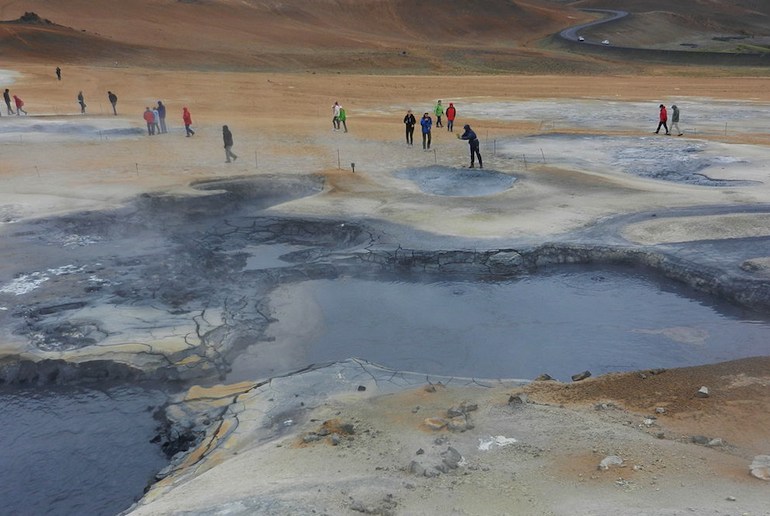 Don't miss the Hverir hot pots when visiting northern Iceland