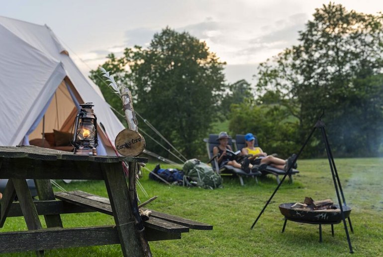 The island of Borre in Denmark has eco-friendly glamping close to the ebach