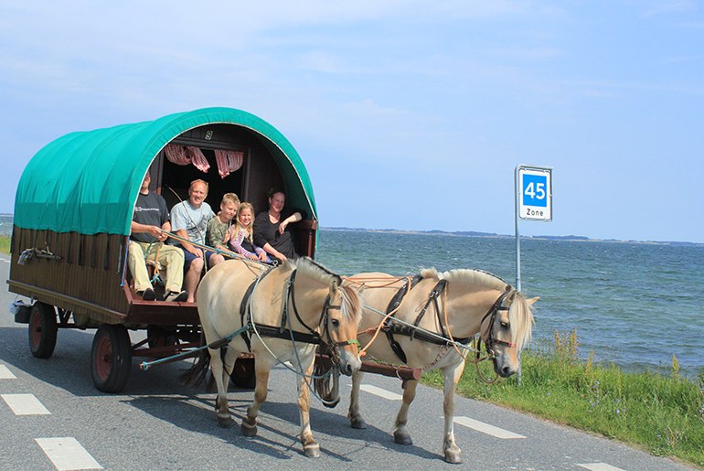 Try a horse-drawn glamping trip in Denmark