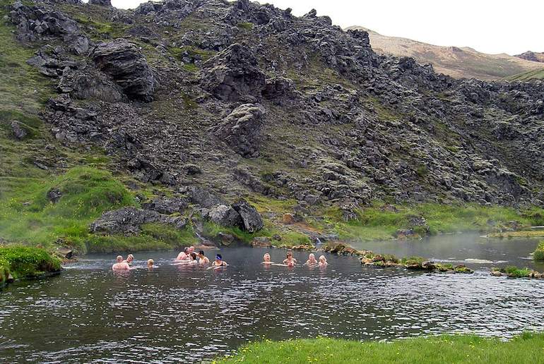 Bathe in a free natural hot pool on a budget trip to Iceland