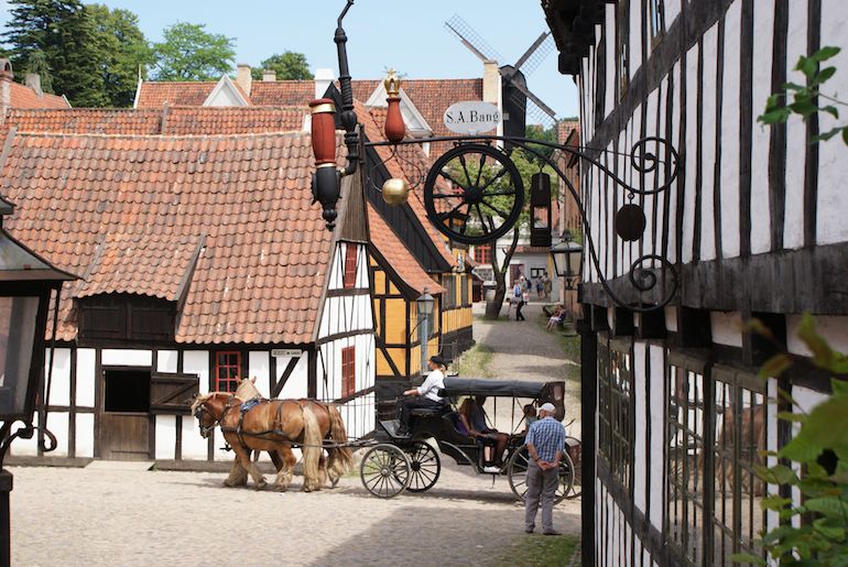 Explore the historic Den Gamle By in Denmark with kids