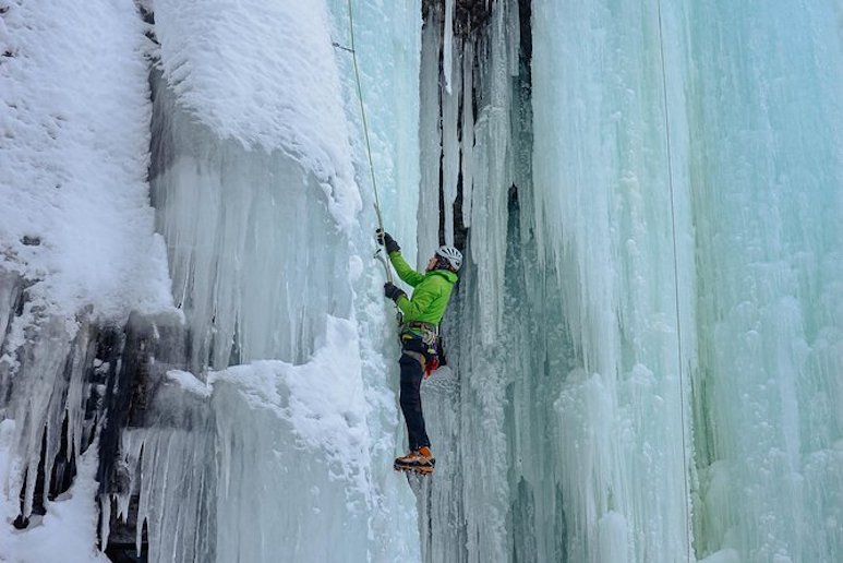 Ice-climbing in Abisko in Sweden is great winter activity