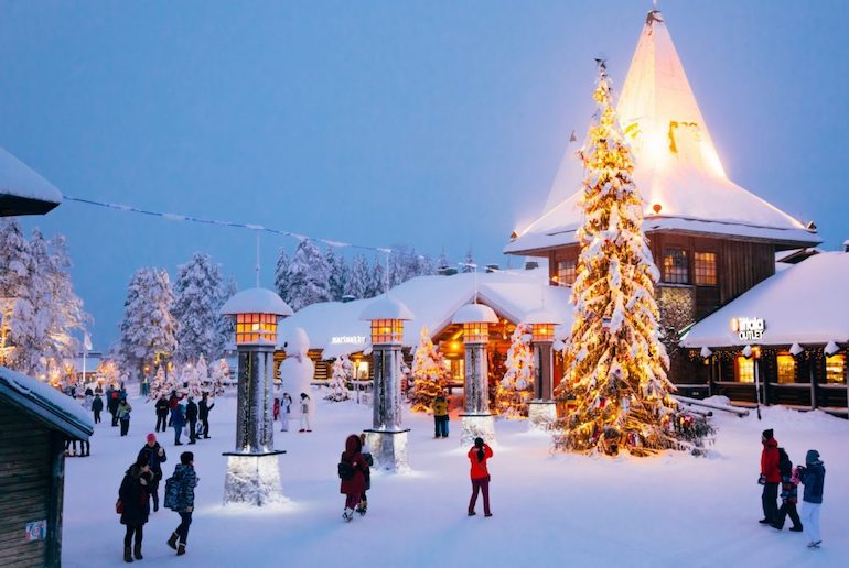 Santa's Village in Rovaniemi, Finland is a great place to see Santa at Christmas