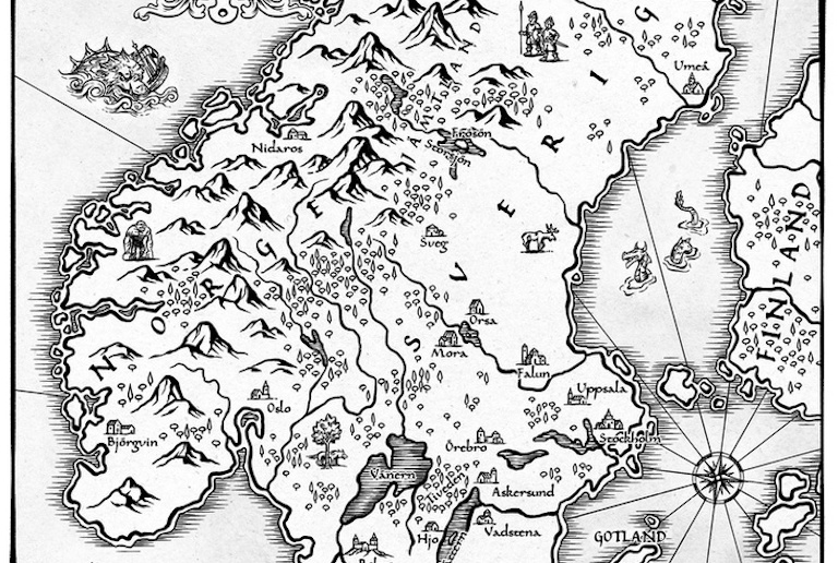 Check out this fantasy-style map of Scandinavia