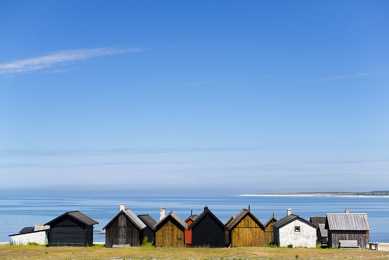 Faro fishermen huts in Gotland