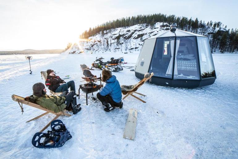 The Peace and Quiet in Jokkmokk, Sweden has a riverside glass dome to sleep in