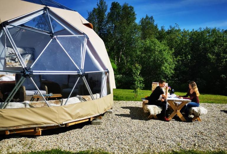 The Wild Caribou Dome in Norway has roof windows so that you can see the northern lights