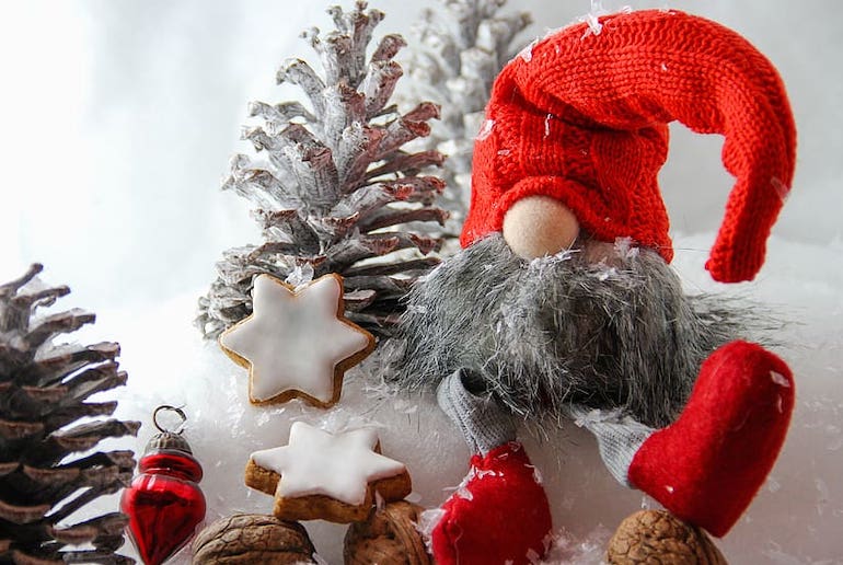 The tomte is a mischievous gnome that helps out at Christmas time in Sweden.