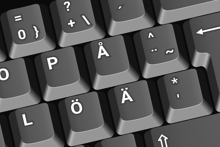There are three extra letters on a Swedish keyboard.