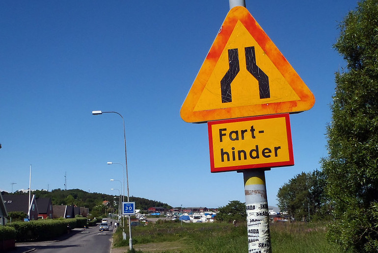 The Swedish for speed bumps makes English-speakers smile.