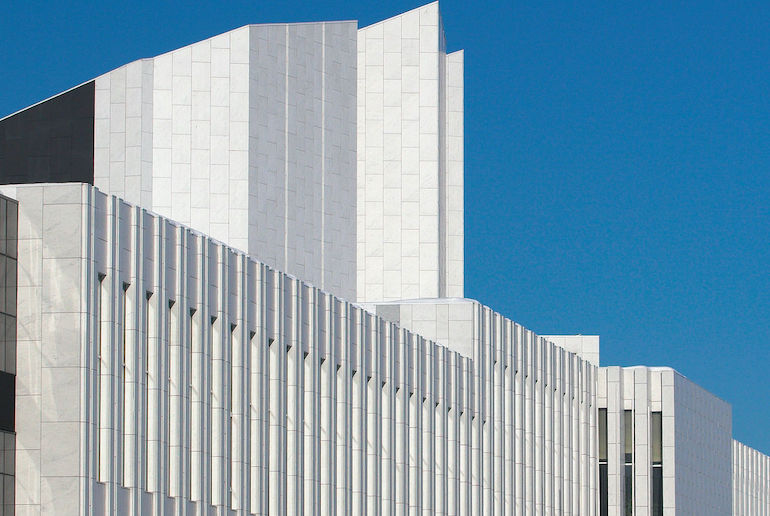 Helsinki's Finlandia Hall was designed by Alvar Aalto, Finland's most famous designer and architect