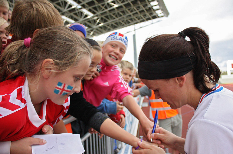 Why not choose an Icelandic footballer's name for your baby girl?