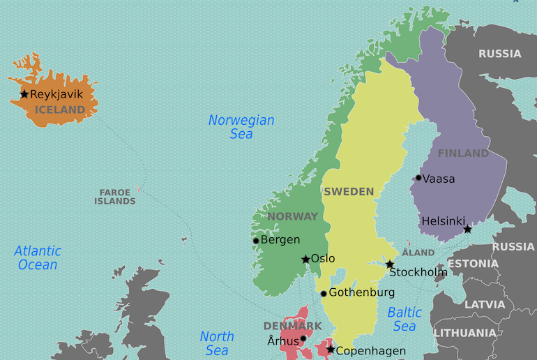 Norway and Sweden are on the Scandinavian peninsula