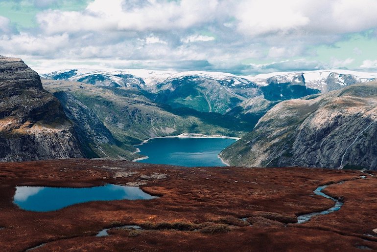 The Scandinavian peninsula is in northern Europe between the Baltic Sea and the Atlantic Ocean.