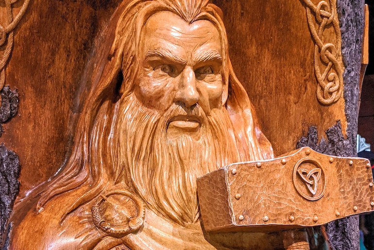 The Norse god Thor had a magic hammer named Mjollnir.