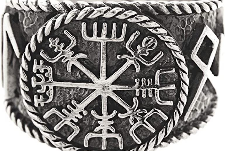 The Vegvisir ring is a popular design for a wedding ring