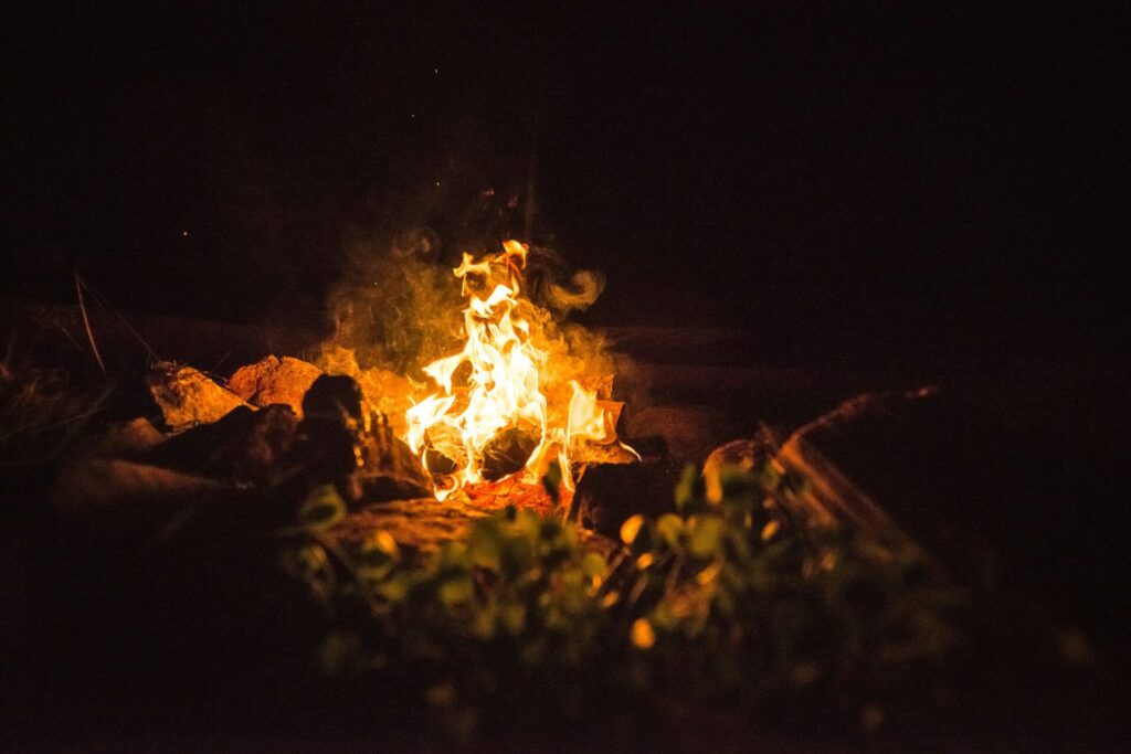 fire in the dark
