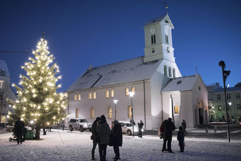 Reykjavik has beautiful decorations at Christmas